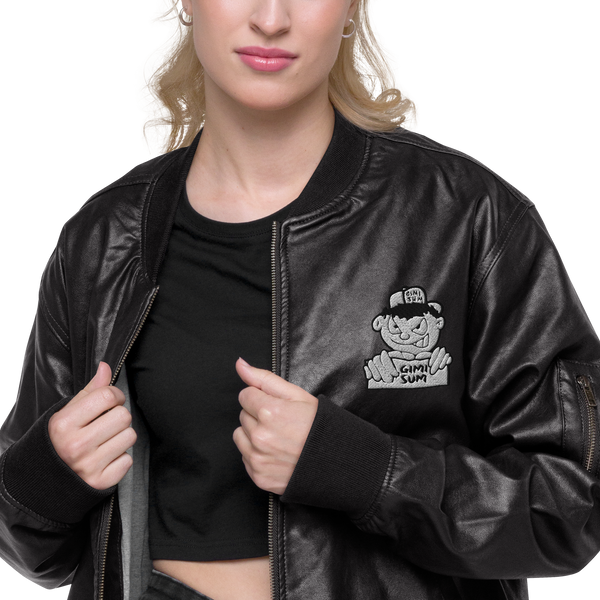 Skimask Troopaz Leather Bomber Jacket